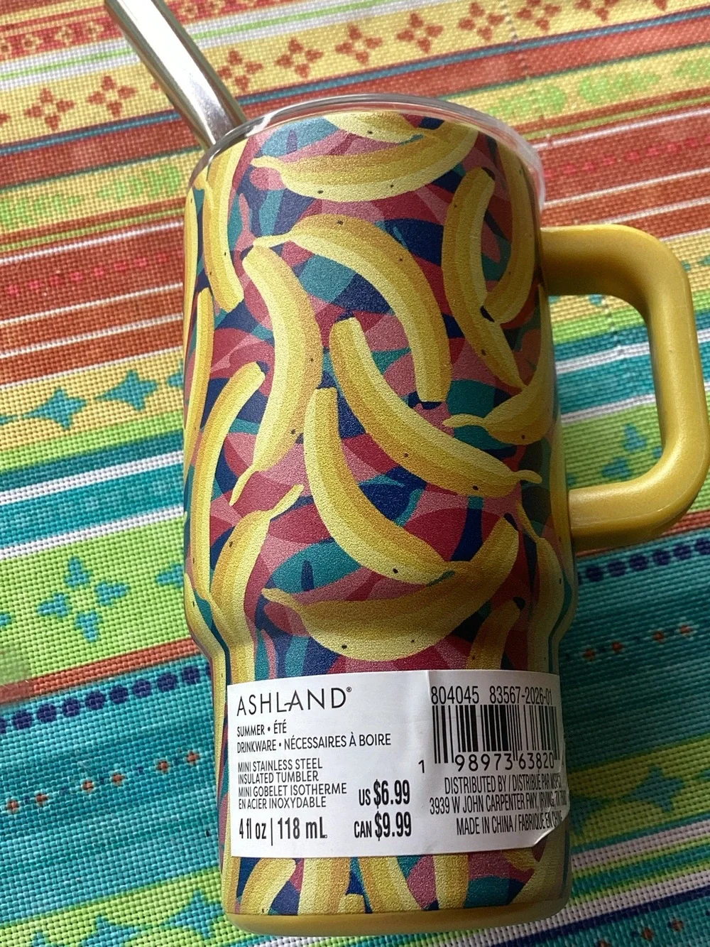 Celebrate It Let’s Go Bananas set - napkins and mini tumbler